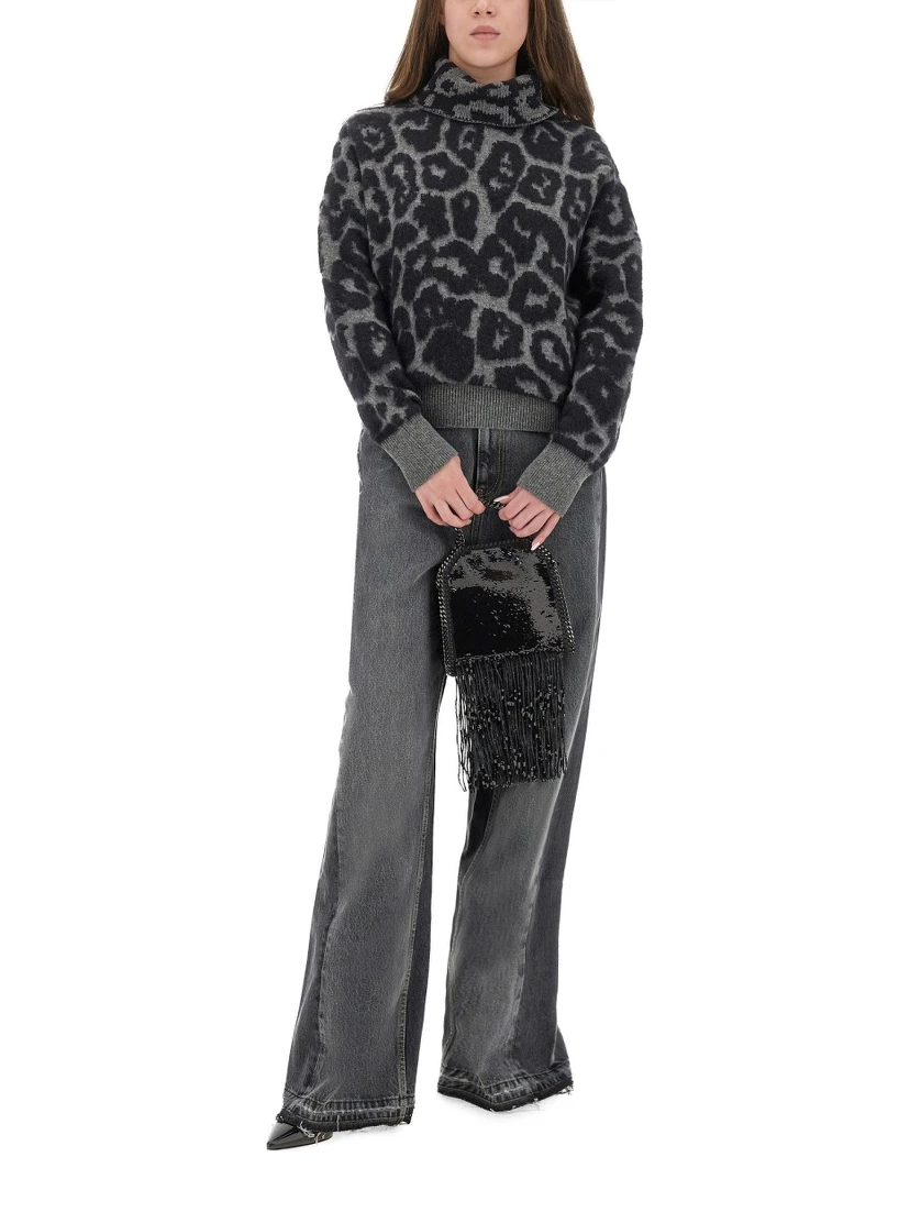 WOOL AND ALPACA "LEOPARD" SWEATER