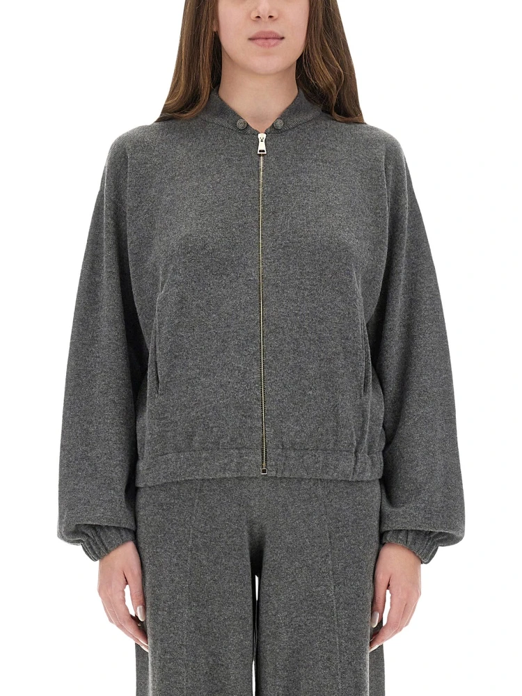 WOOL, SILK AND CASHMERE SWEATSHIRT