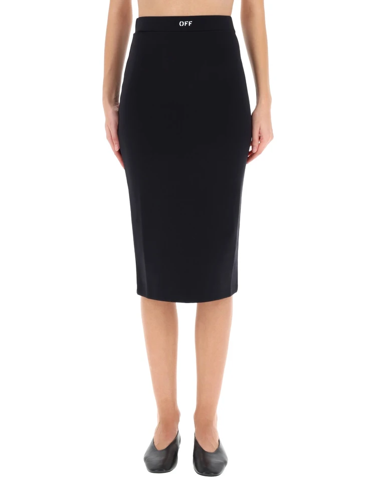 MIDI SKIRT WITH LOGO