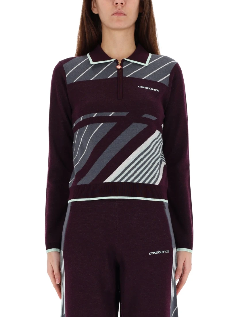 "DIAGONAL" TENNIS POLO SHIRT