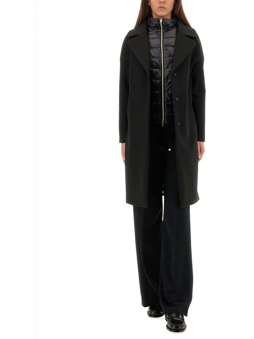 WOOL COAT WITH TECHNICAL BIB