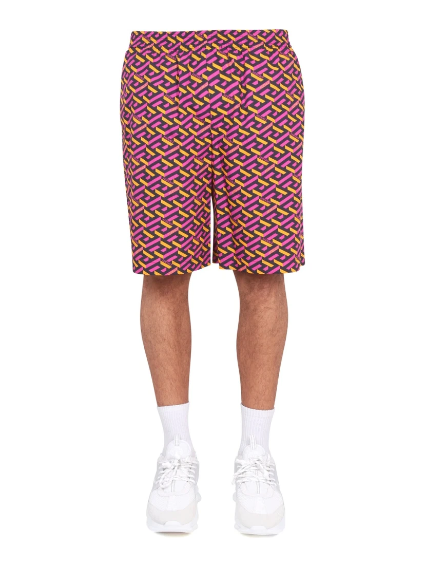 SHORTS WITH LA GRECA PRINT