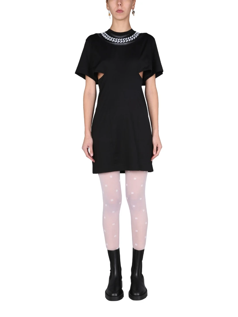 DRESS WITH 3D "CHAIN" PRINT