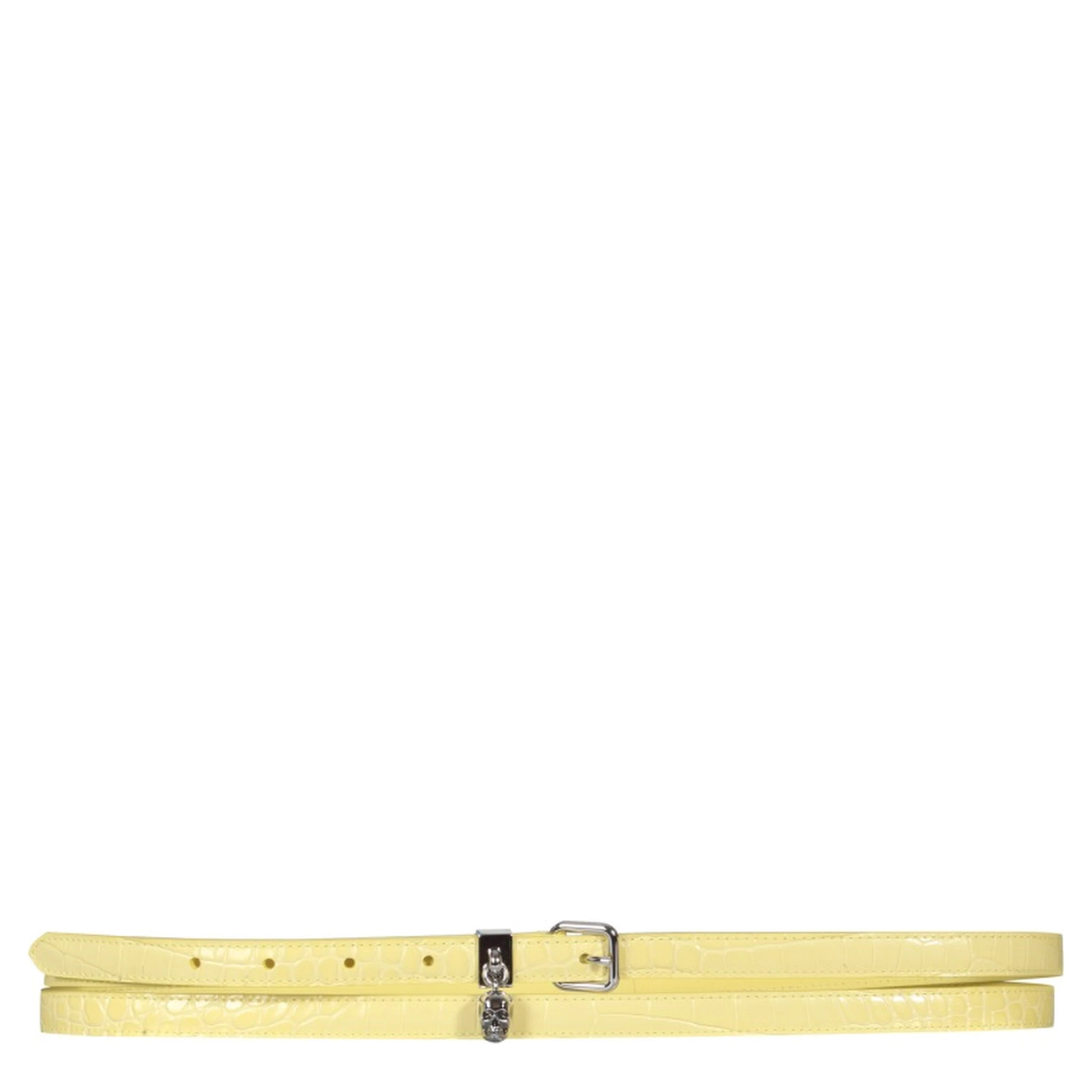 DOUBLE BELT WITH SKULL AND PAVÈ