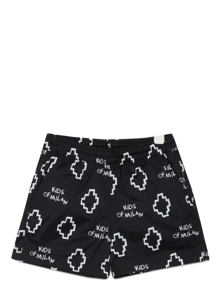 BASIC LOGO AOP BEACHWEAR SHOR