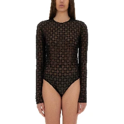 MONOGRAM TULLE BODYSUIT