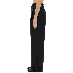 WOOL AND MOHAIR PANTS