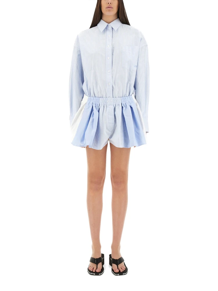 SHORT STRIPED OVERALLS