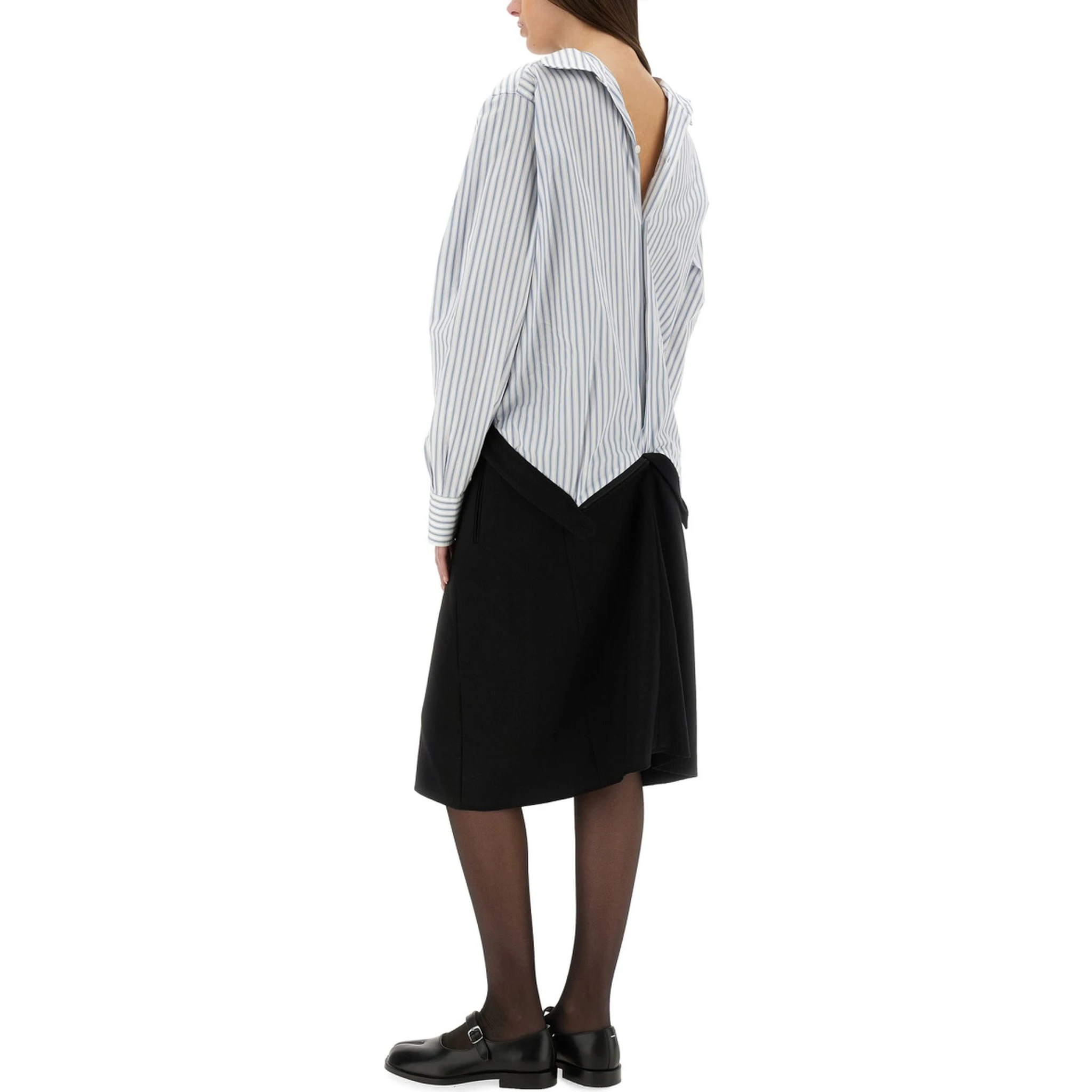 INVERTED STRIPED DRESS-SHIRT