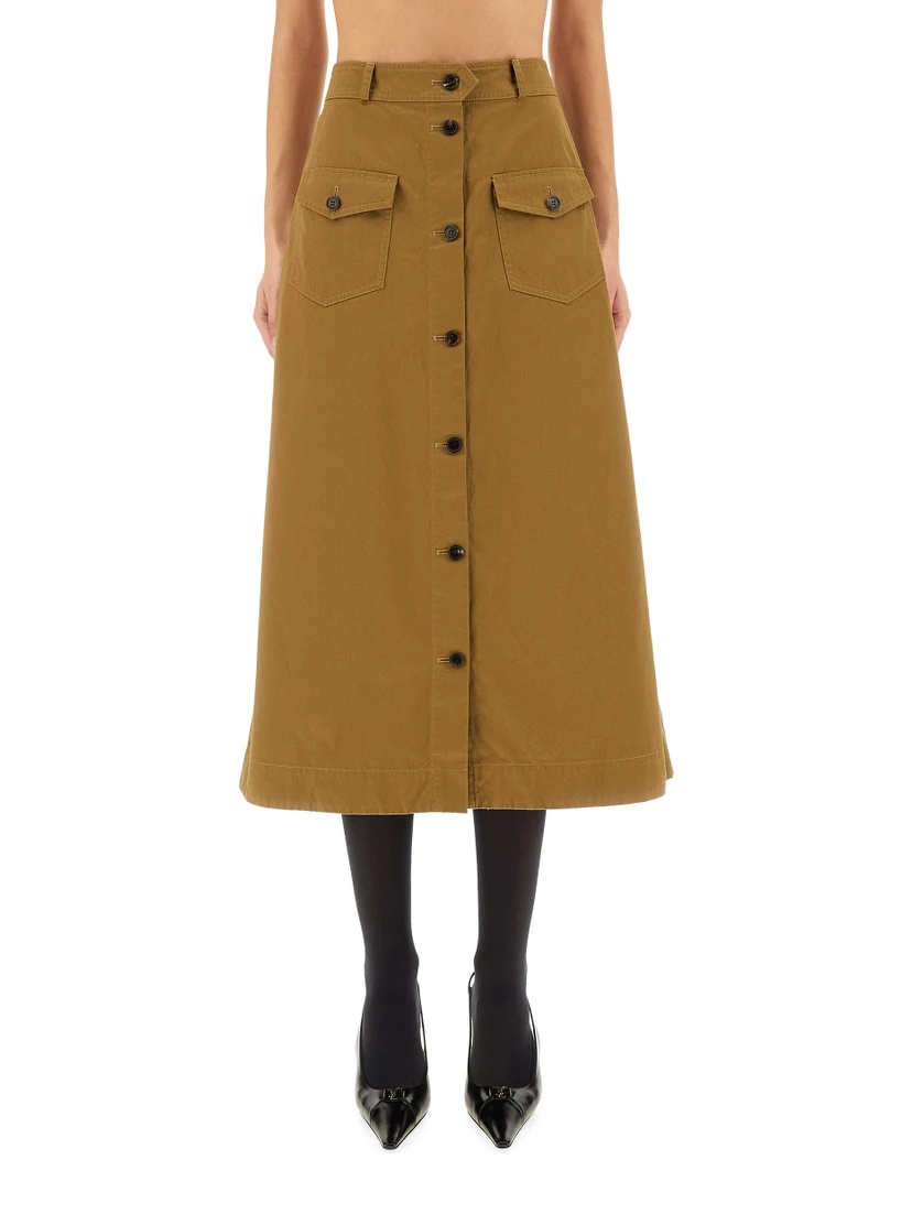 MIDI SKIRT WITH BUTTONS