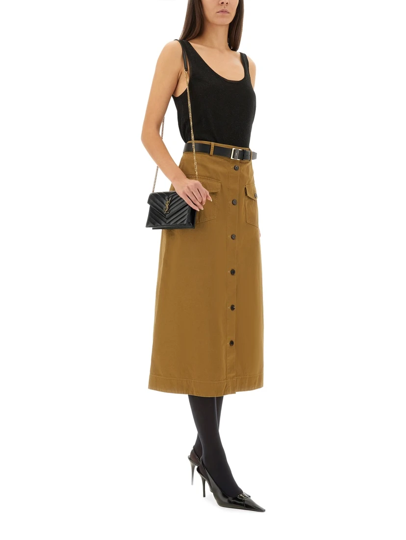 MIDI SKIRT WITH BUTTONS
