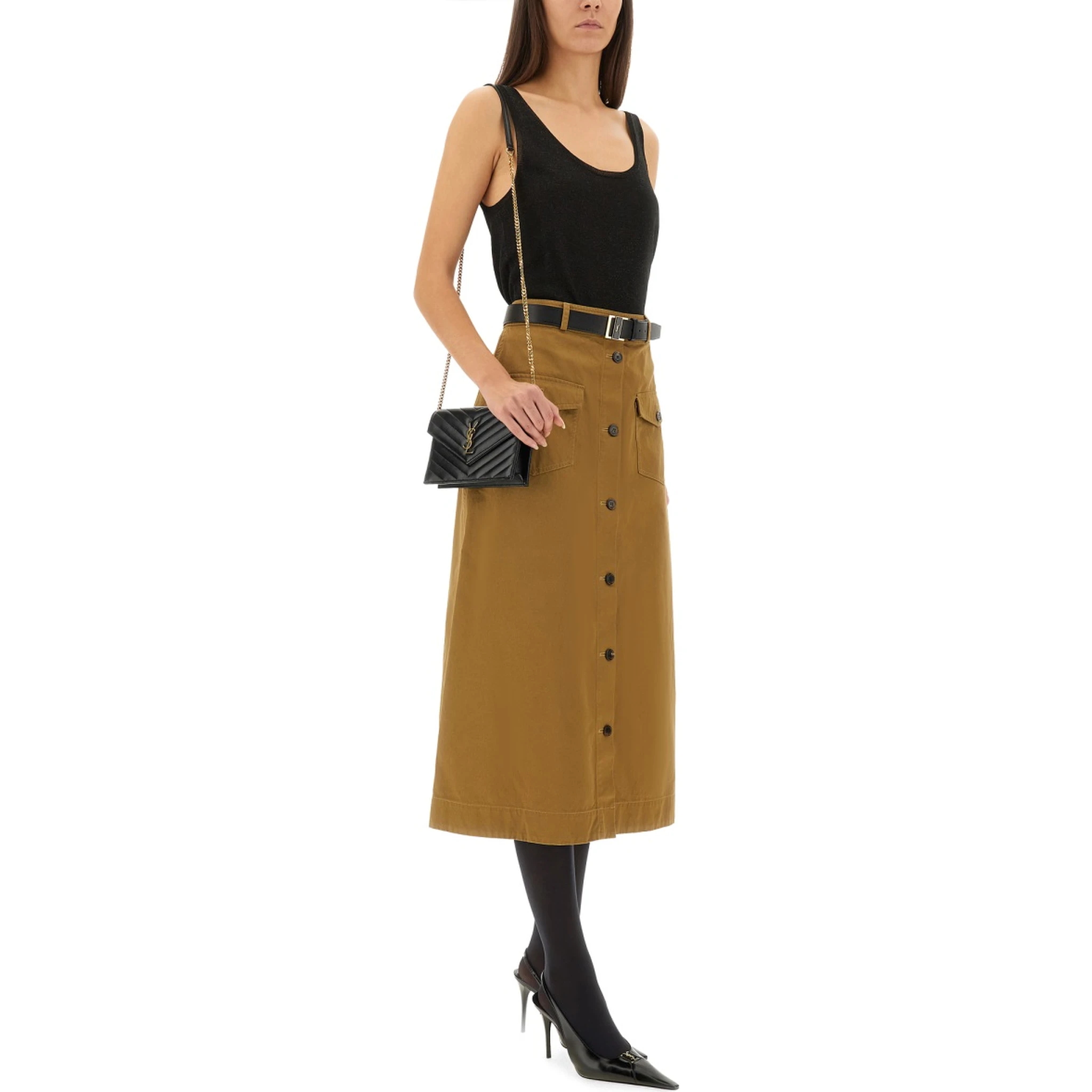 MIDI SKIRT WITH BUTTONS