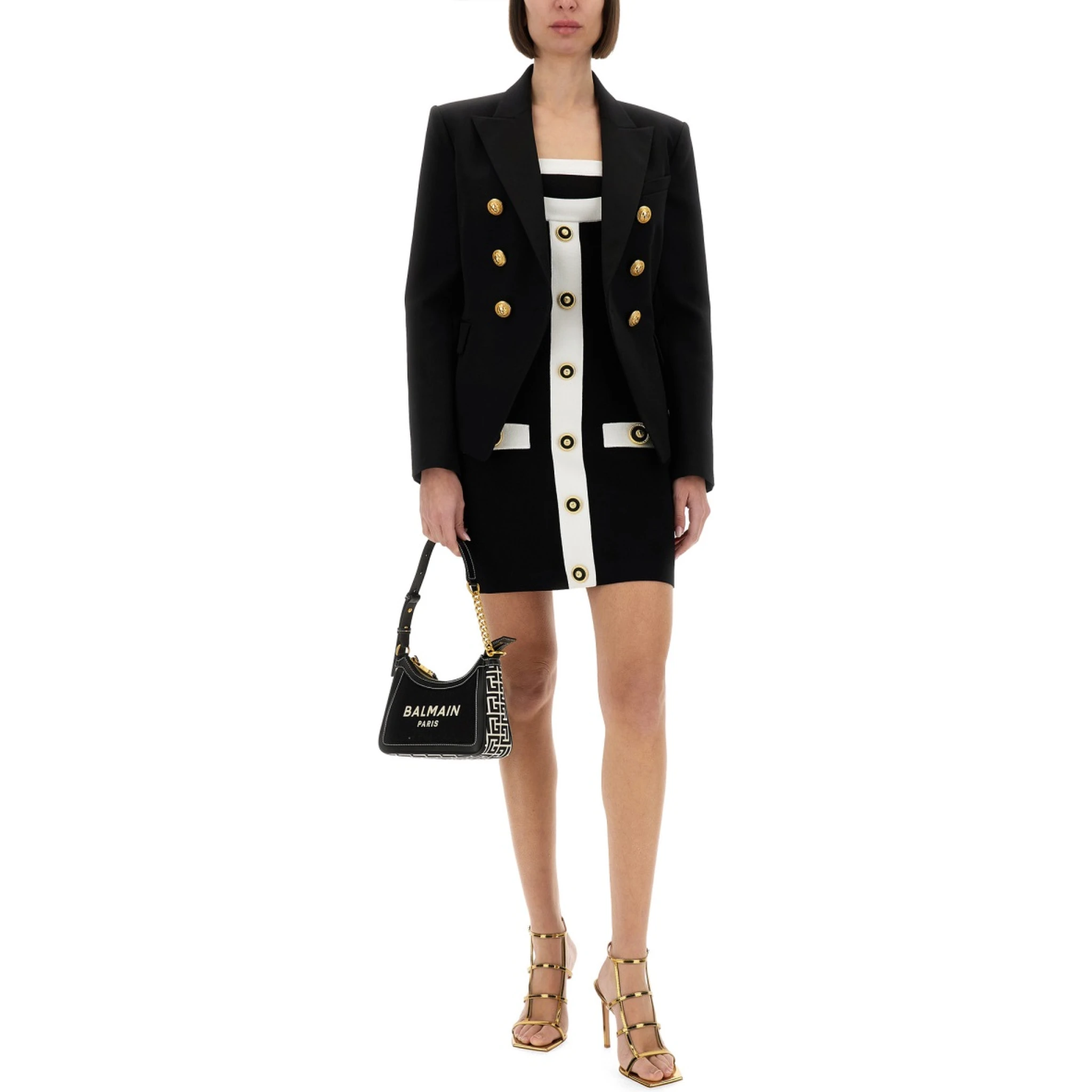 TWO-TONE DRESS WITH OPEN BACK