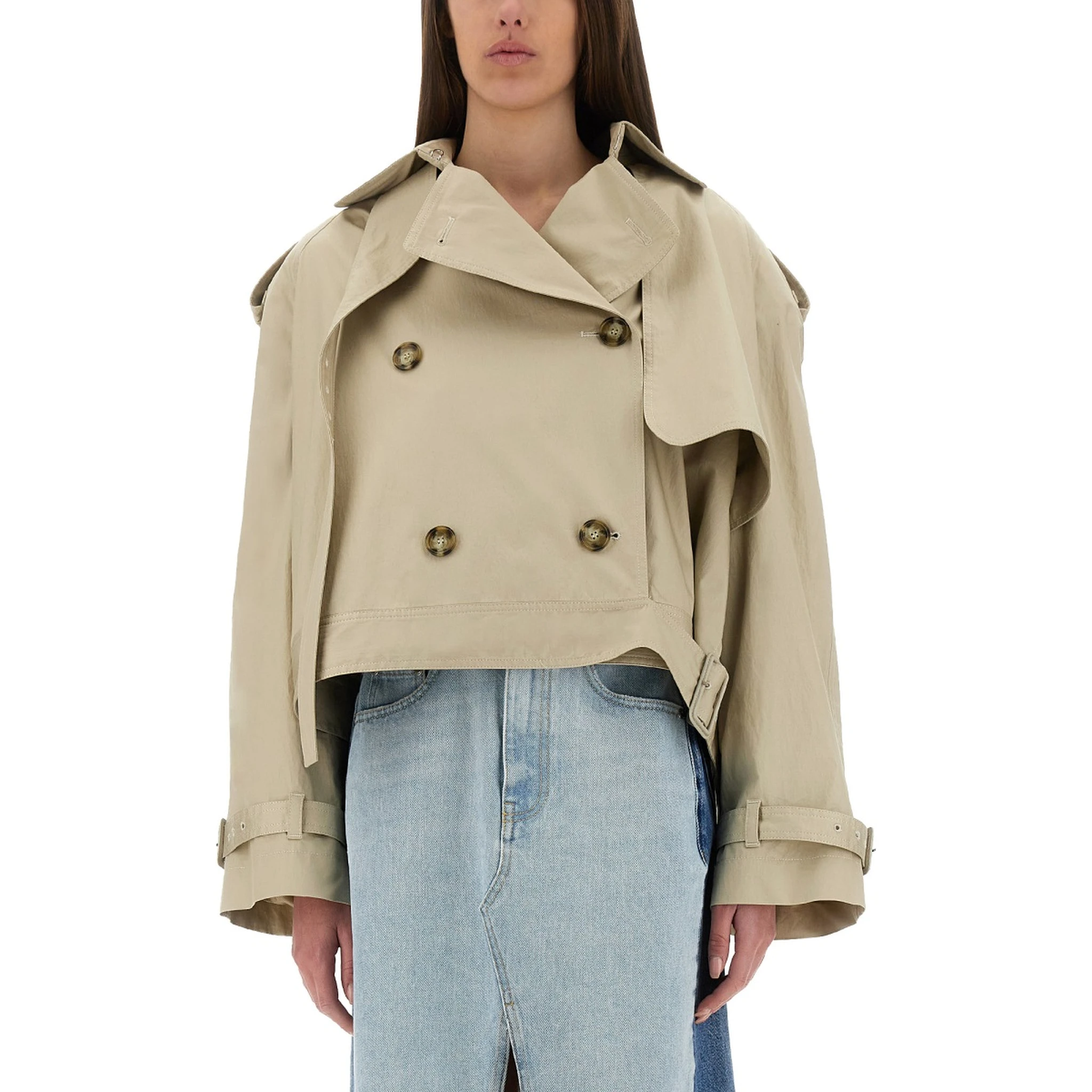 SHORT TRENCH COAT WITH BELT