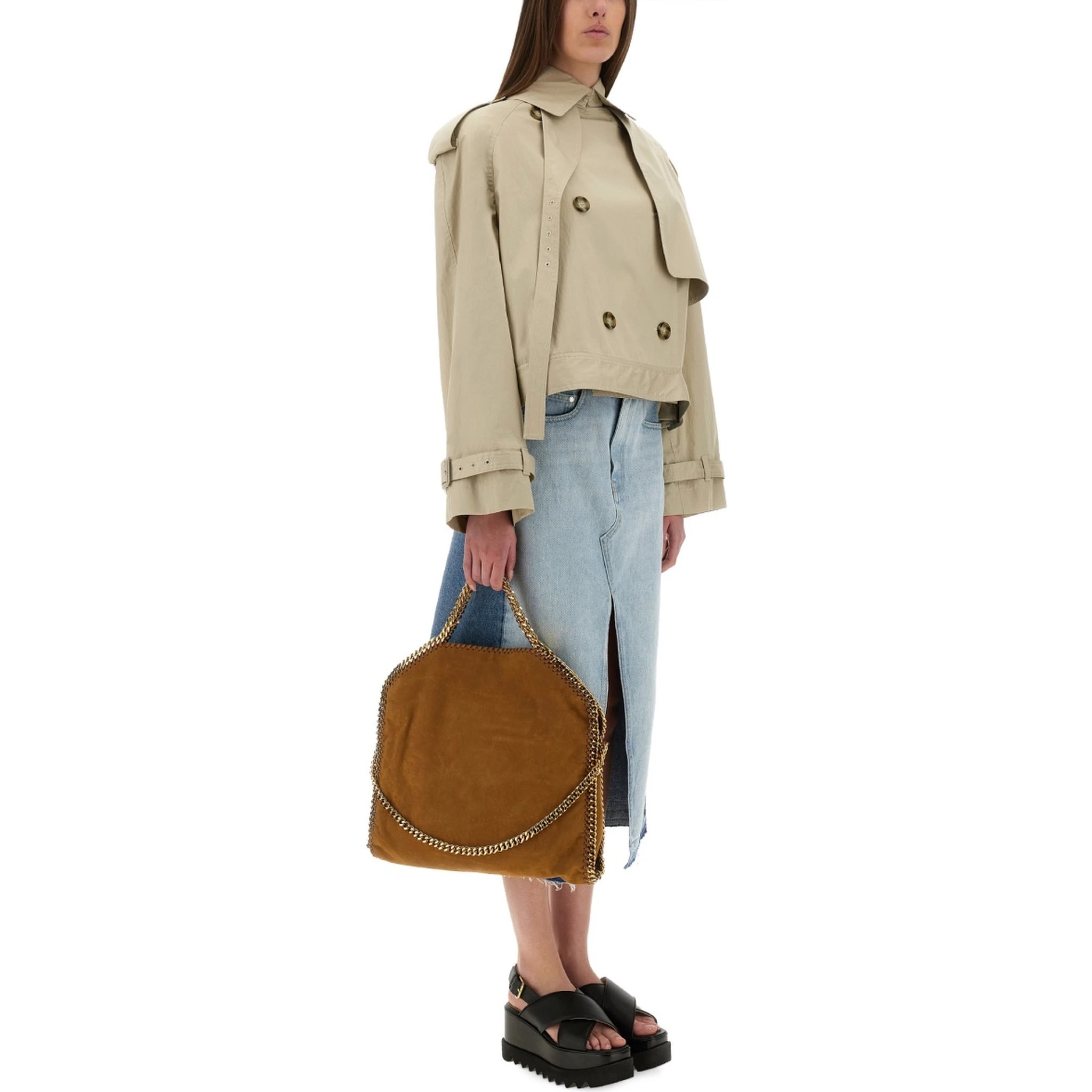 SHORT TRENCH COAT WITH BELT