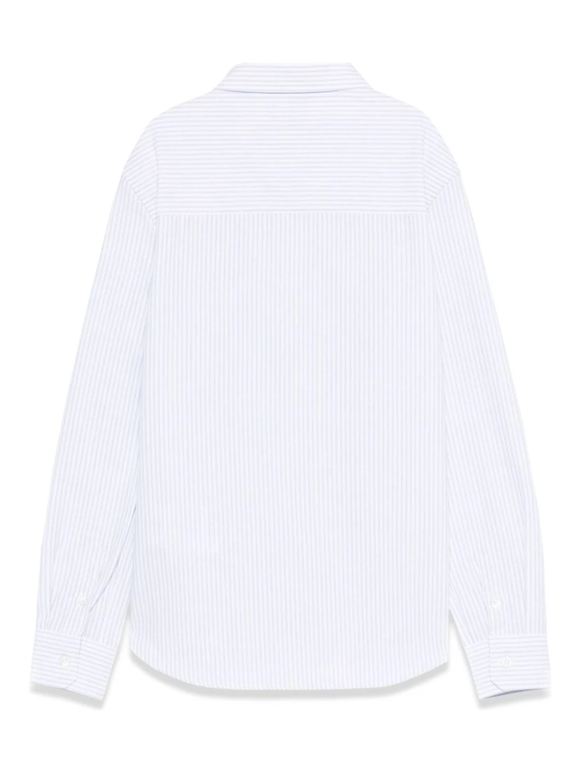 golden/ boy's regular shirt/ striped cotton with embroidery