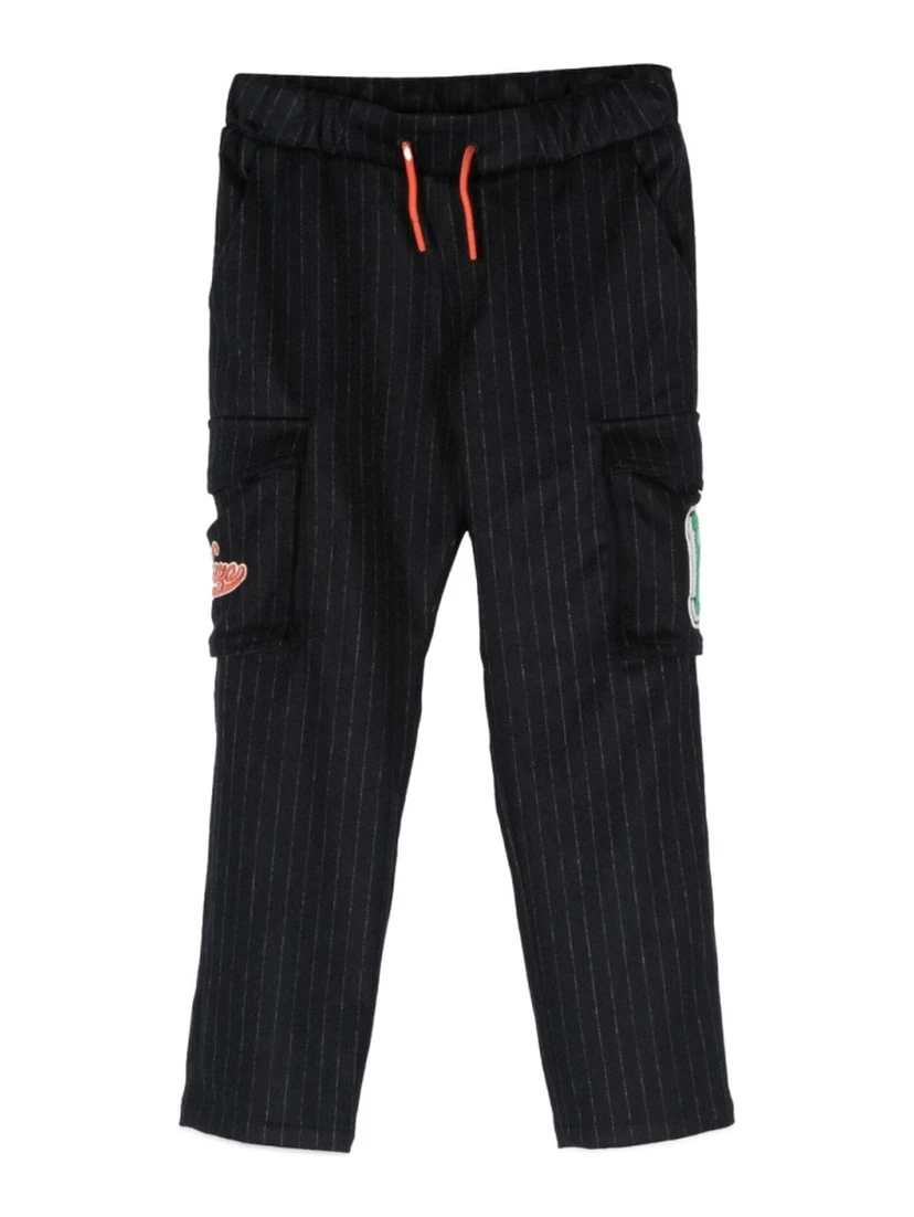 pants with pockets and patches