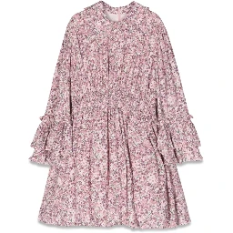 dress with ruffled collar and sleeves