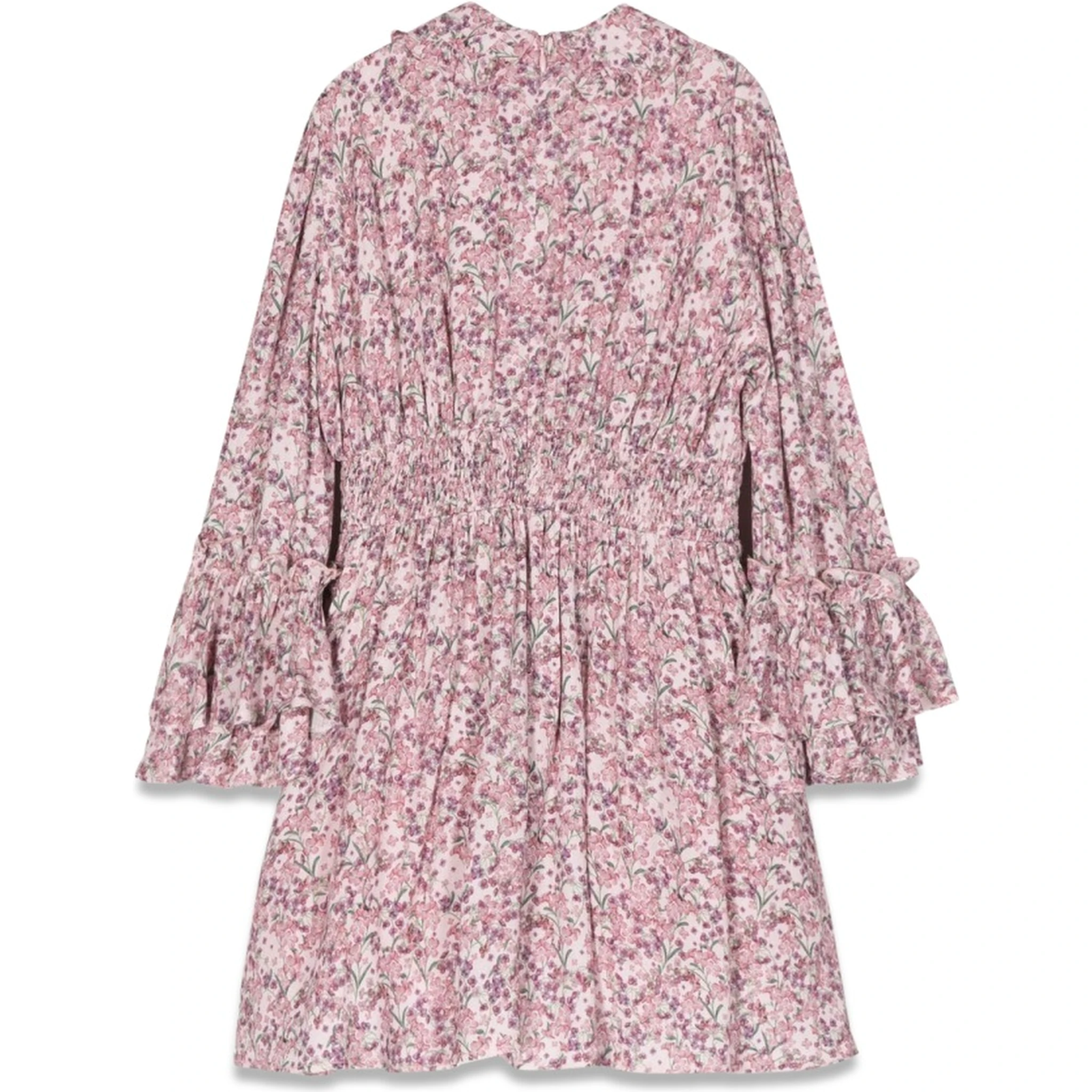 dress with ruffled collar and sleeves