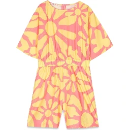 mc jumpsuit and patterned shorts