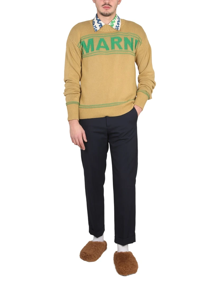 KNIT SWEATSHIRT WITH LOGO