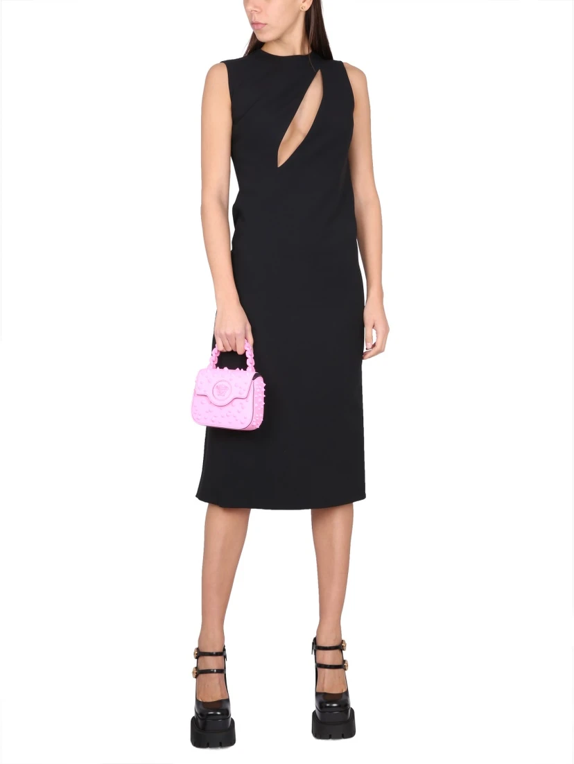 SLEEVELESS MIDI DRESS WITH CUTOUTS