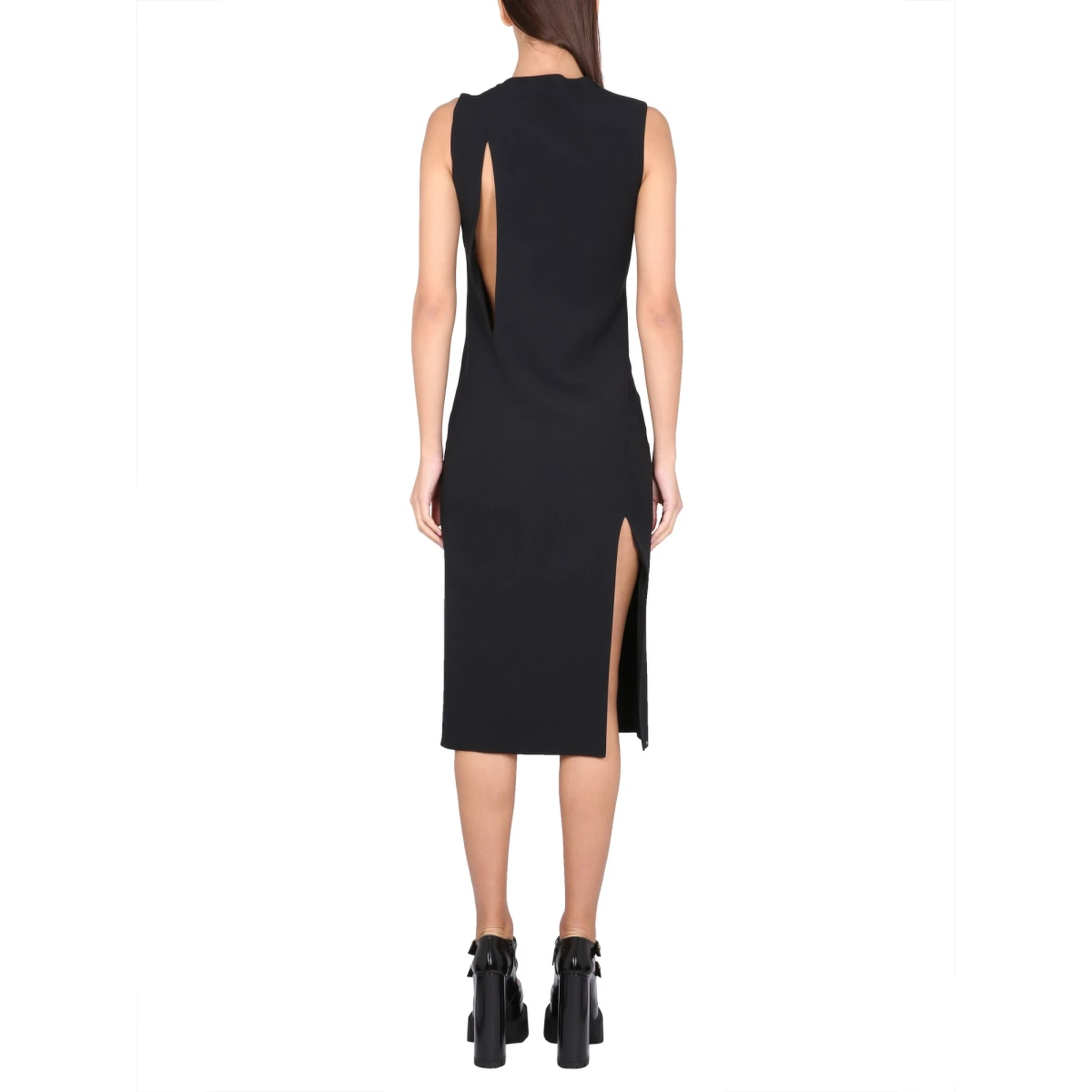 SLEEVELESS MIDI DRESS WITH CUTOUTS