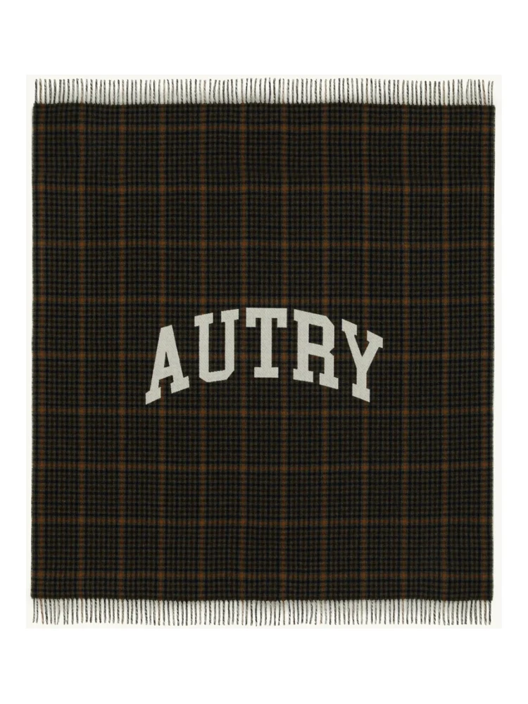 Coperta Check Con Maxi Logo Unisex