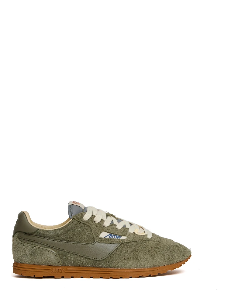 Sneakers Windspin Low In Suede, Pelle Moss