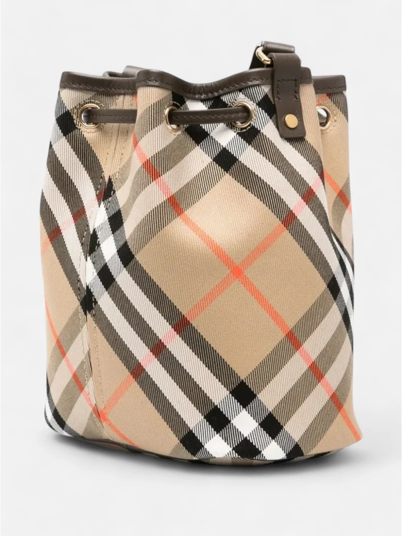 Mini Check bucket bag