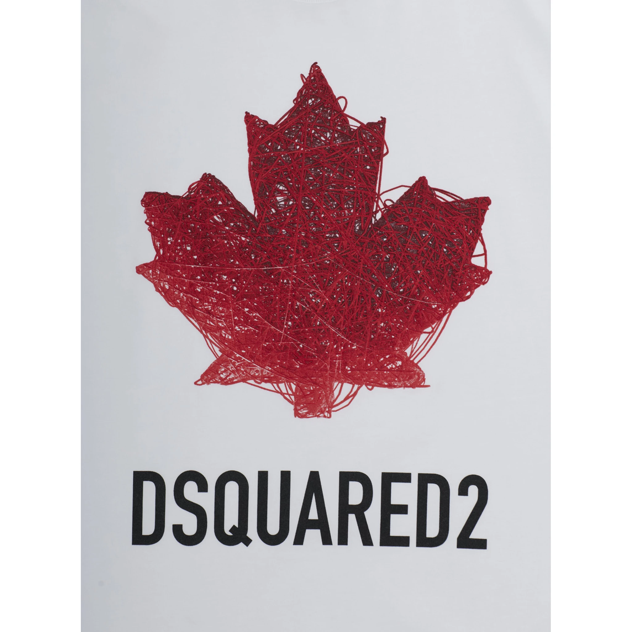 White Crewneck T-Shirt with Logo Lettering on the Front in Cotton Boy