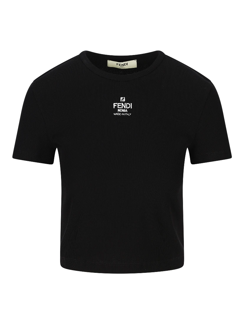 Fendi T-shirts and Polos Black