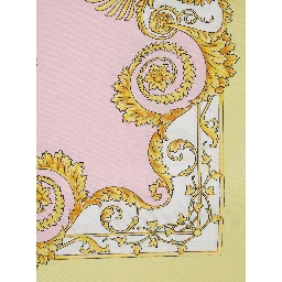 Multicolor Scarf with All-Over Baroque Print in Silk Woman