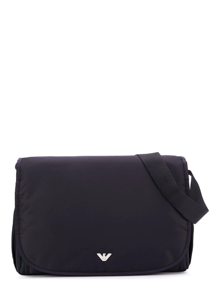 Blue Crossbody Mummy Bag in Nylon Baby