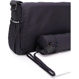 Blue Crossbody Mummy Bag in Nylon Baby