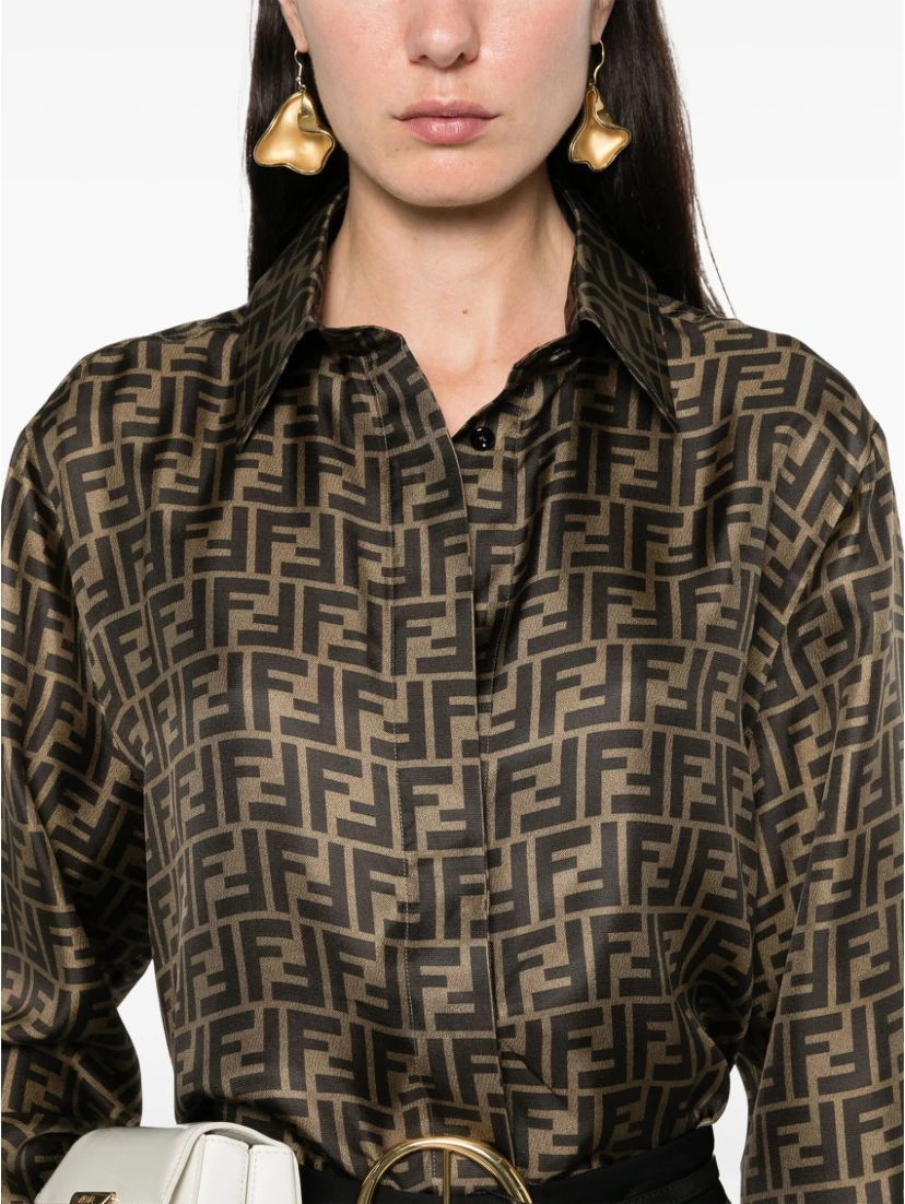Fendi Shirts Brown