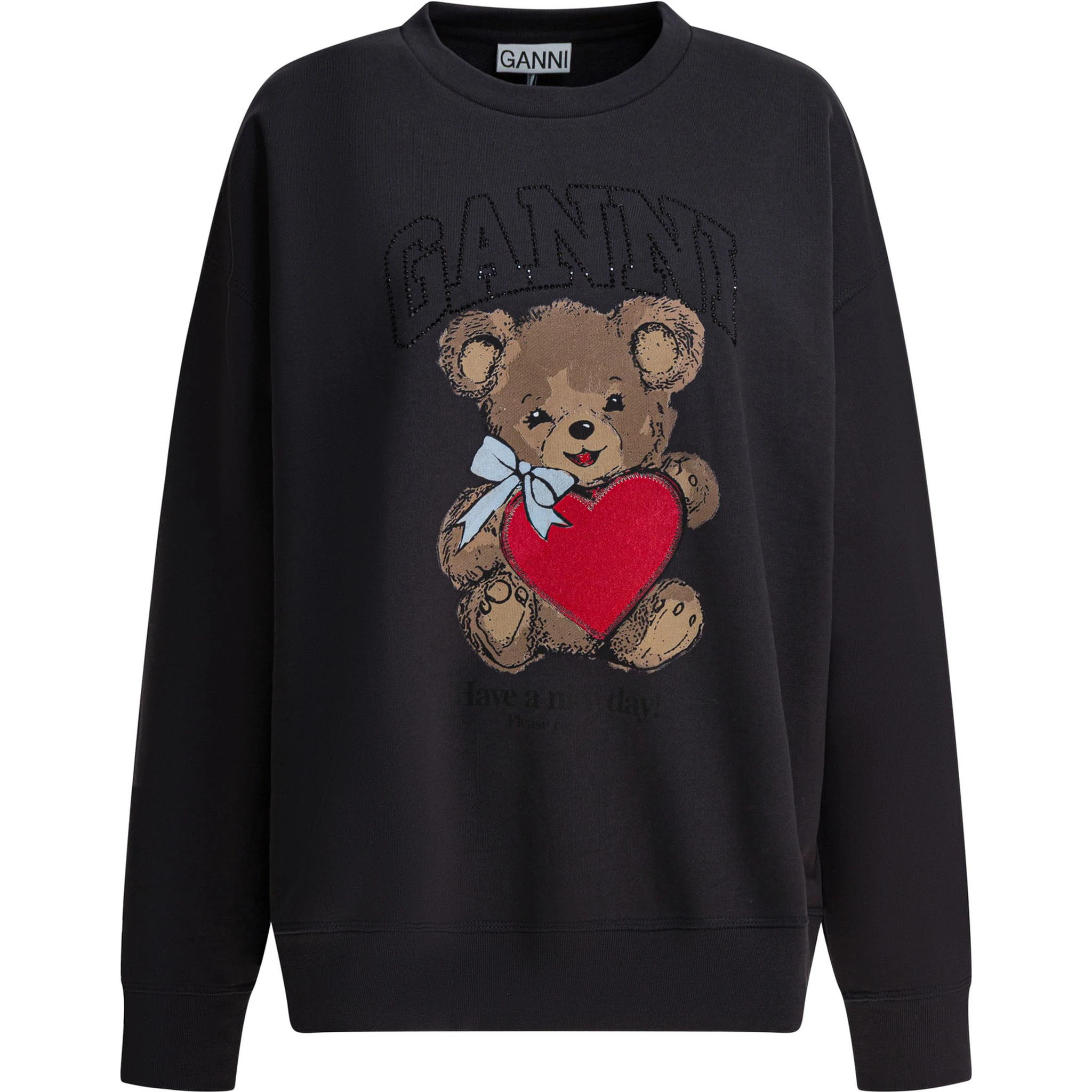 "Bear" embellished crewneck sweatshirt