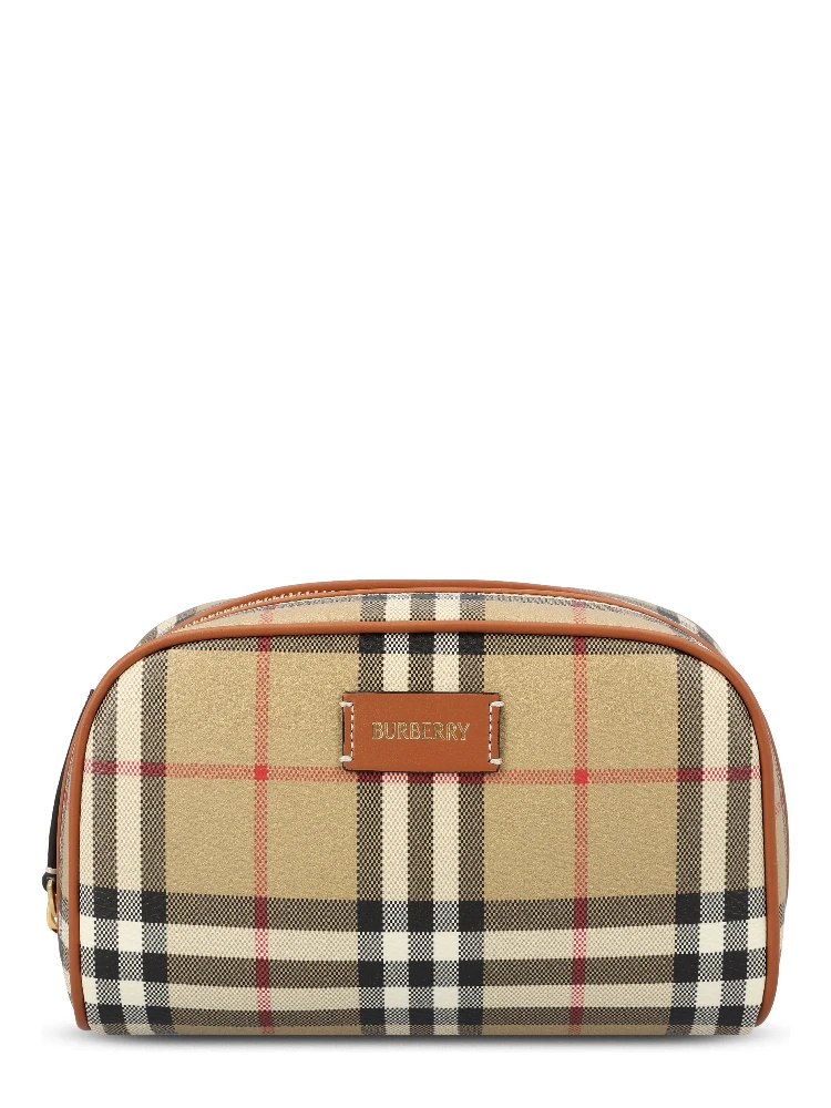 Small Check Travel Pouch