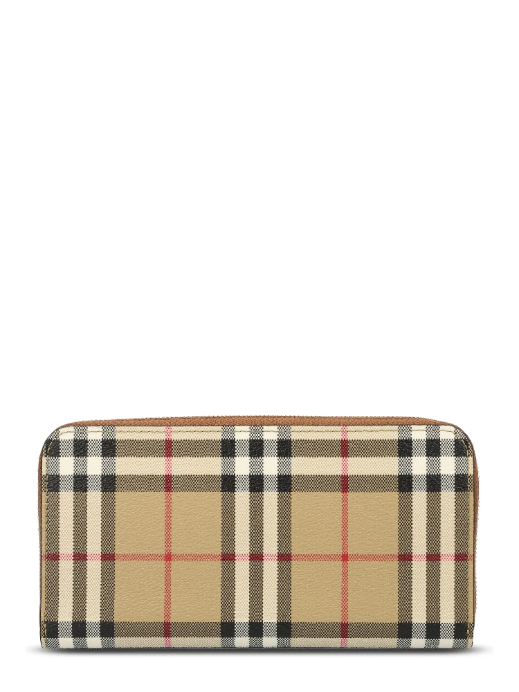 Check E-Canvas and leather zip-around wallet alternative