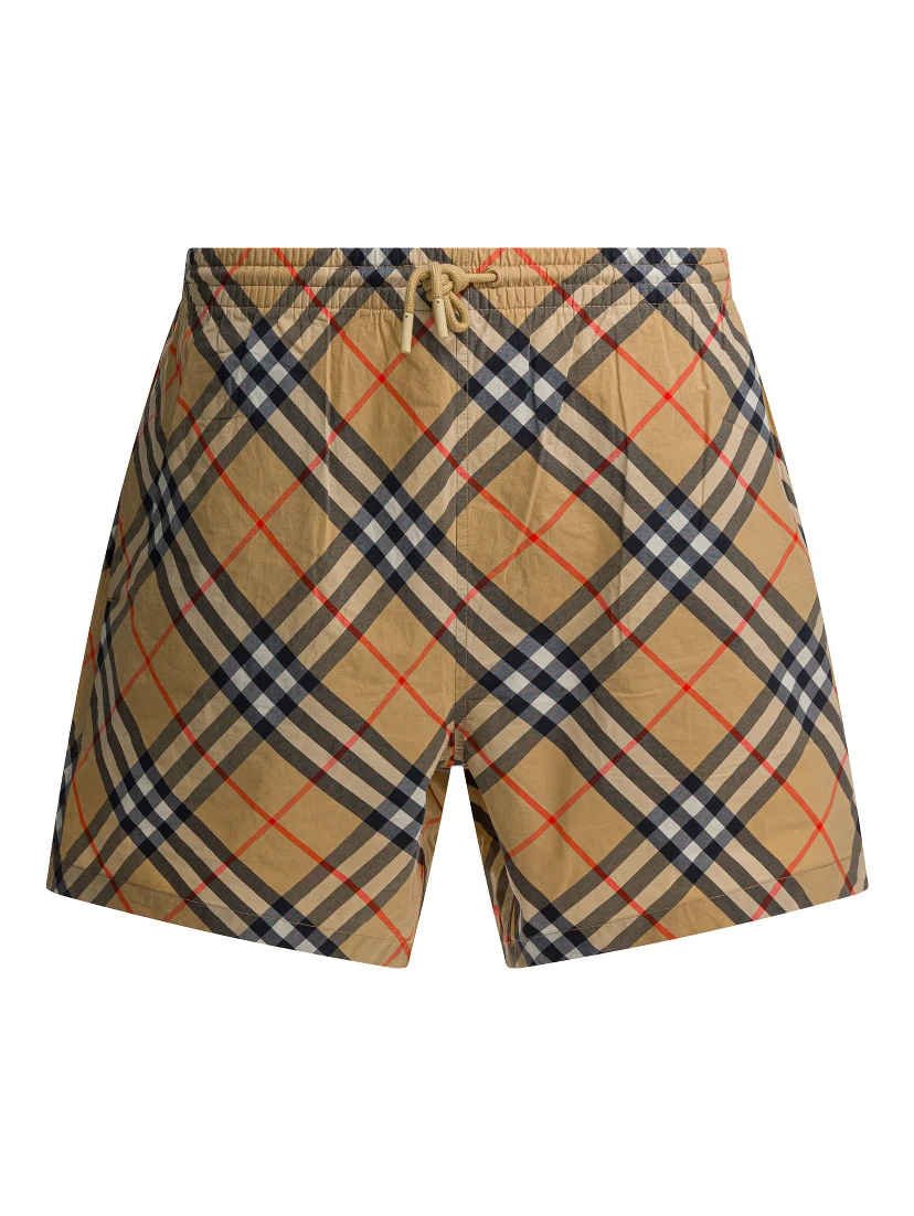 "Check" beach shorts