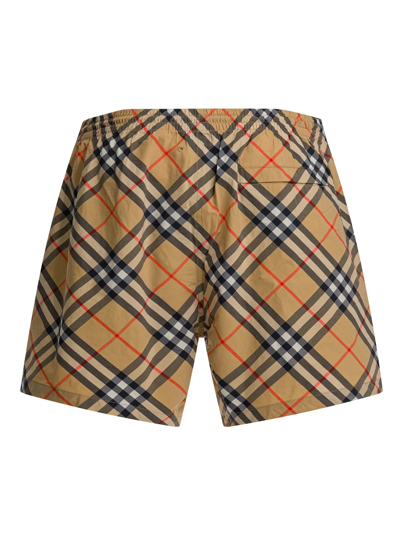 "Check" beach shorts