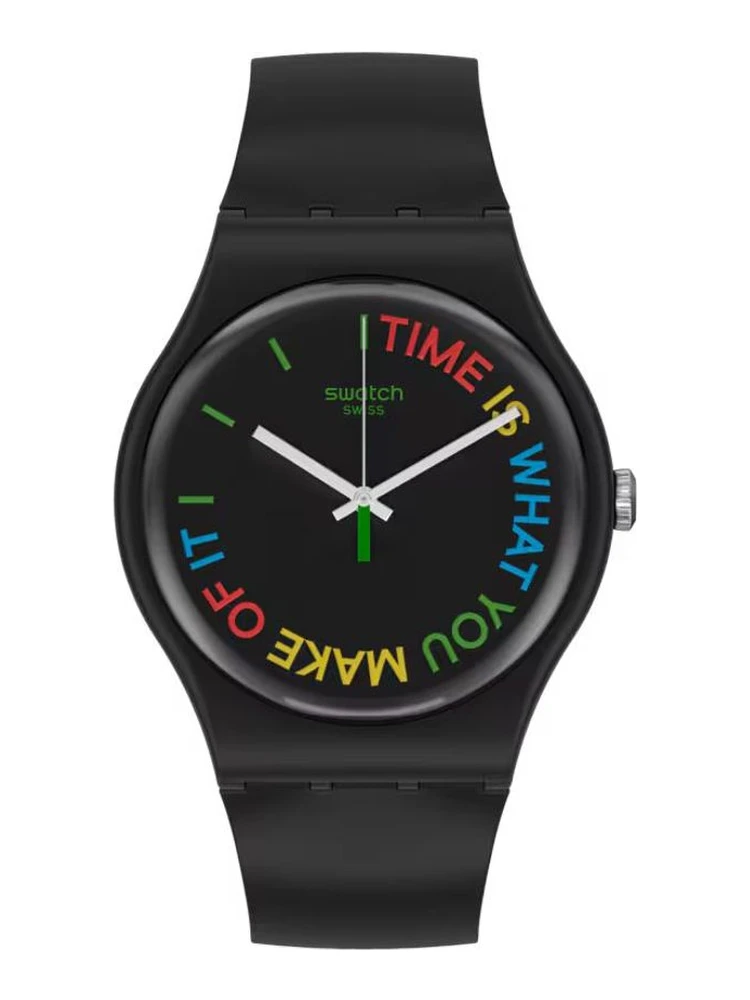 Black Plastic Dress Watch