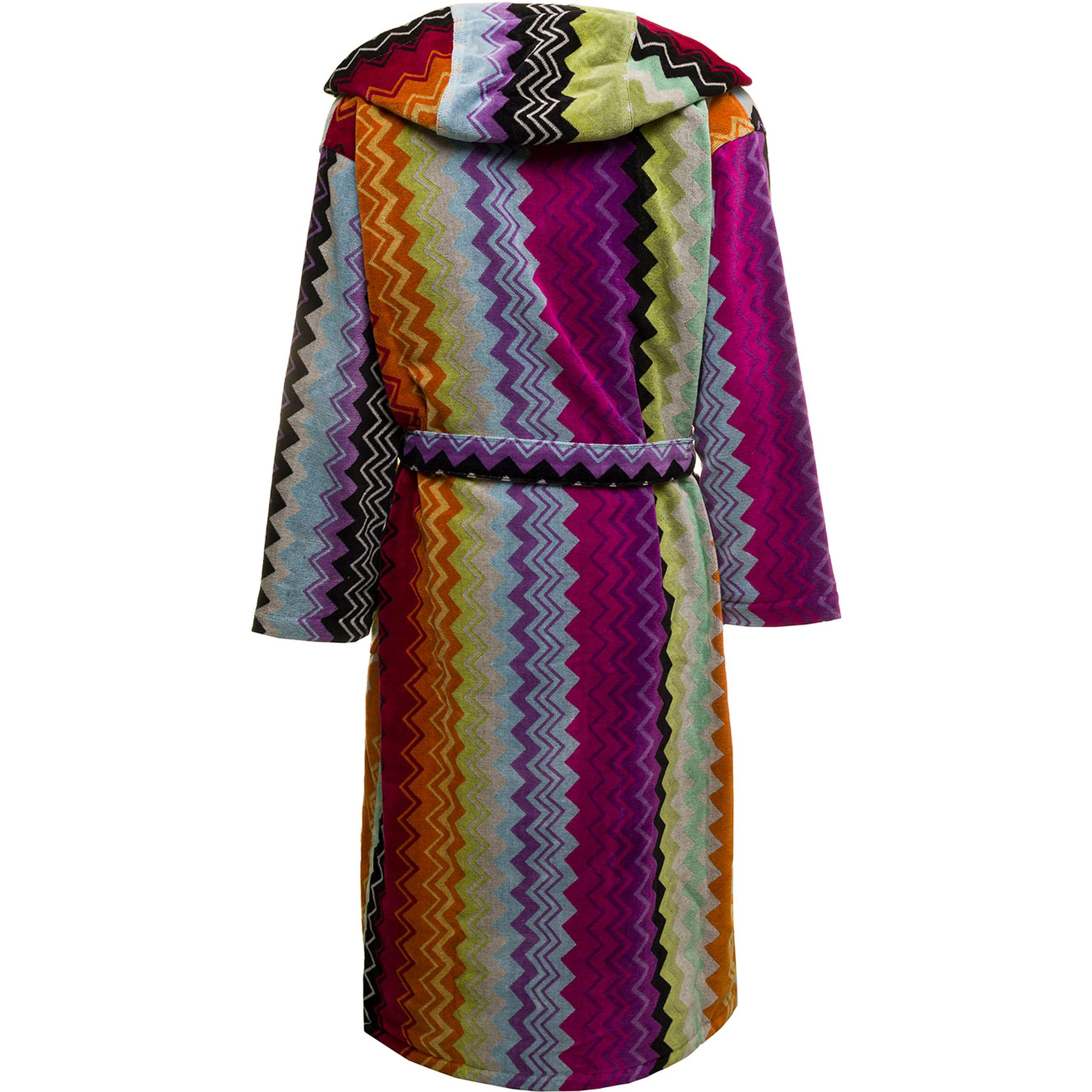 Giacomo Multicolor Cotton Zig Zag Bathrobe Missoni Home