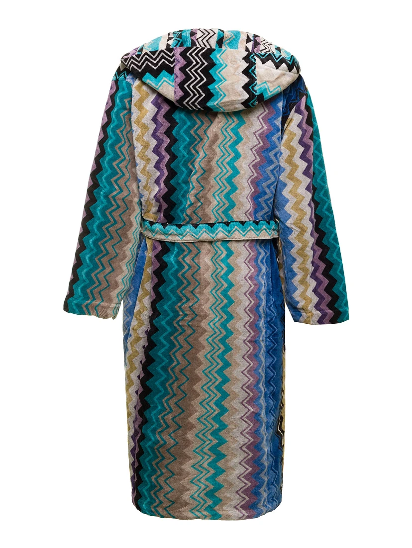 Giacomo Cotton Zig Zag Multicolor Bathrobe Missoni Home