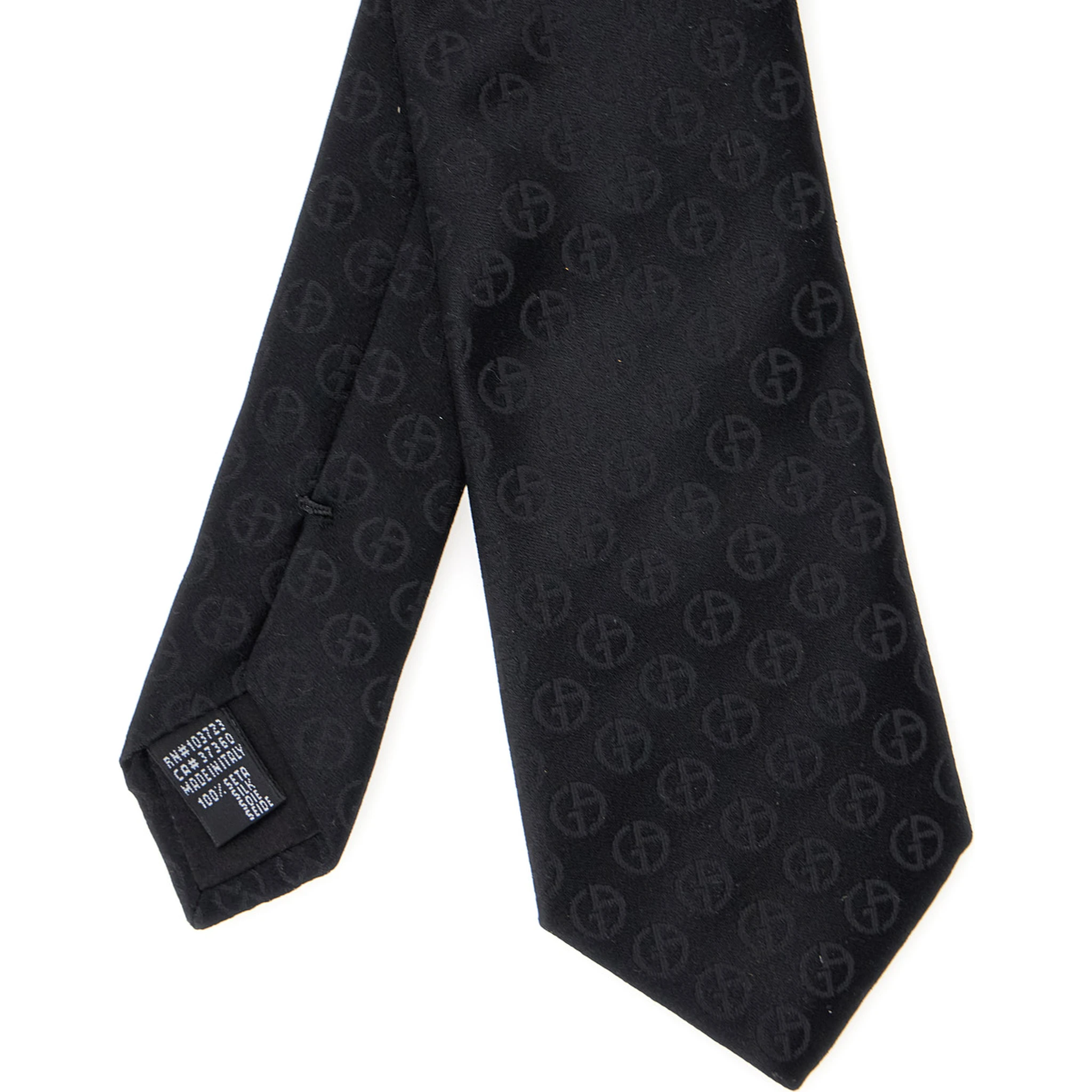 BlackTie with All-Over Tonal Logo in Silk Man