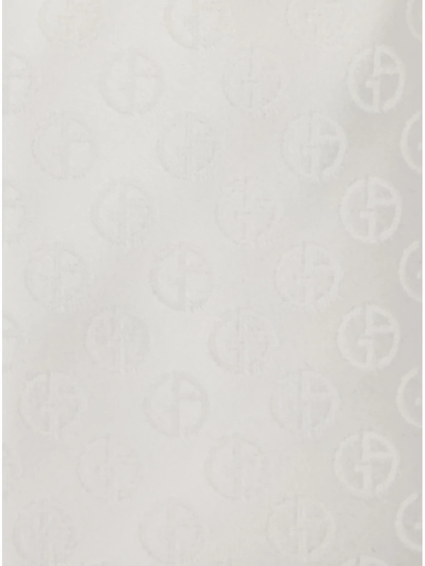 White Tie with All-Over Tonal Logo in Silk Man