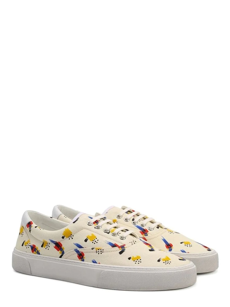 White Canvas Low Top Sneakers alternative