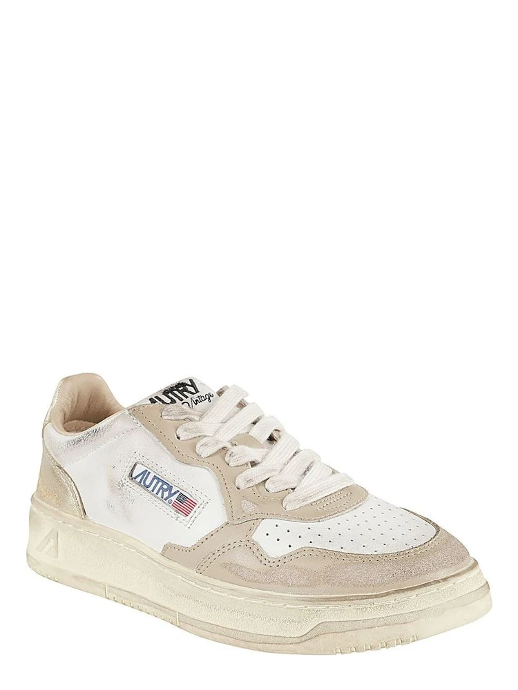Beige Leather Low Top Sneakers alternative