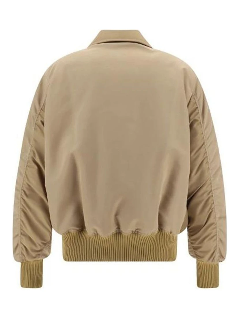 Beige Polyamide Bomber