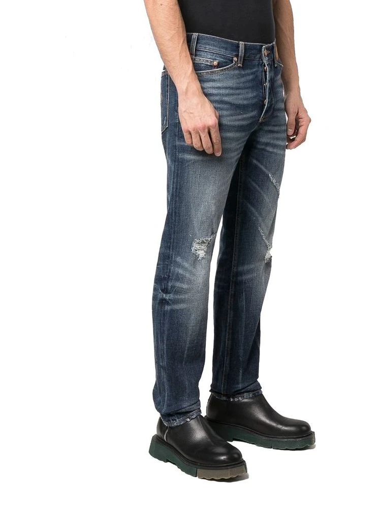 Blue Cotton Straight-Leg Jeans alternative